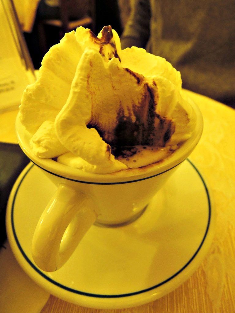 Tempting hot chocolate in Padua