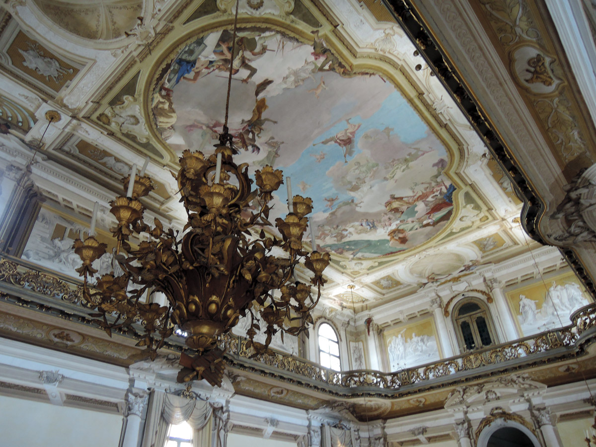 Tiepolo Fresco with chandelier