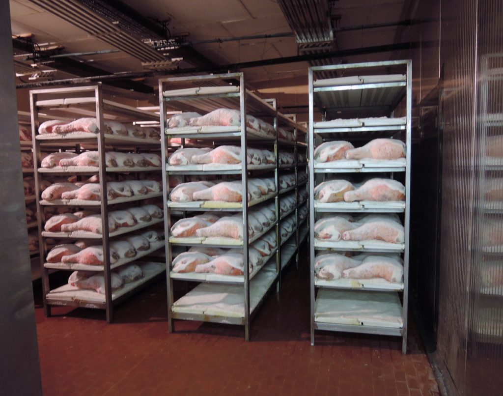 Salt room, Italian prosciutto