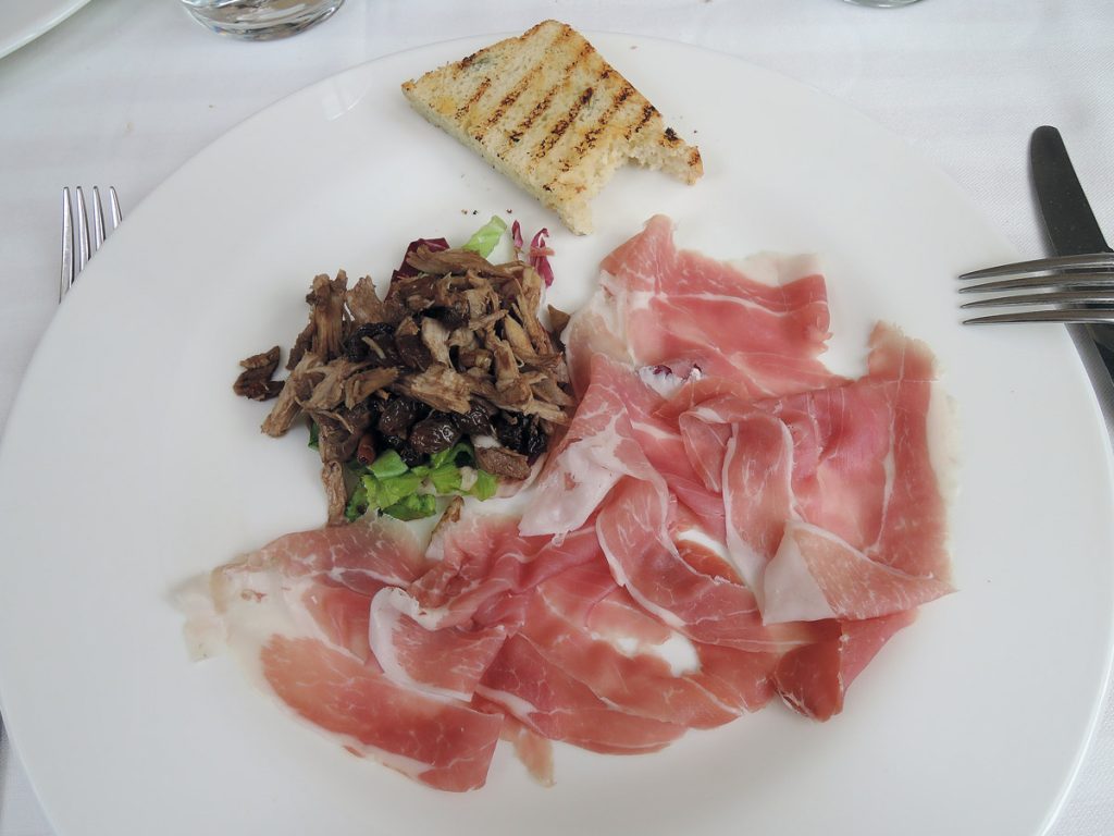 Prosciutto I ate at Hostaria di San Benedetto in Montagnana