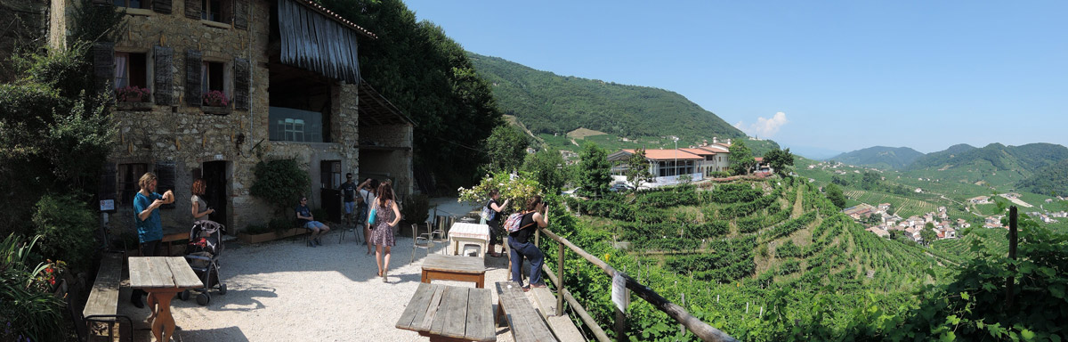 On the Prosecco hills tasting Perlage wines