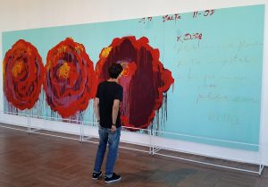 Roses by Cy Twombly and Filippo (the work is not there anymore)