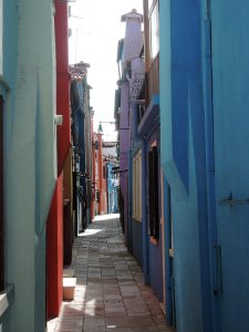 Coloured street, Burano