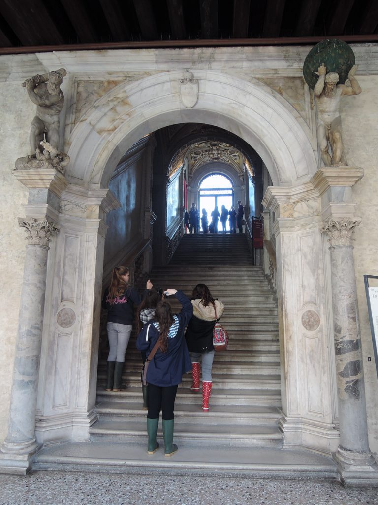 Golden Staircase and rubber boots