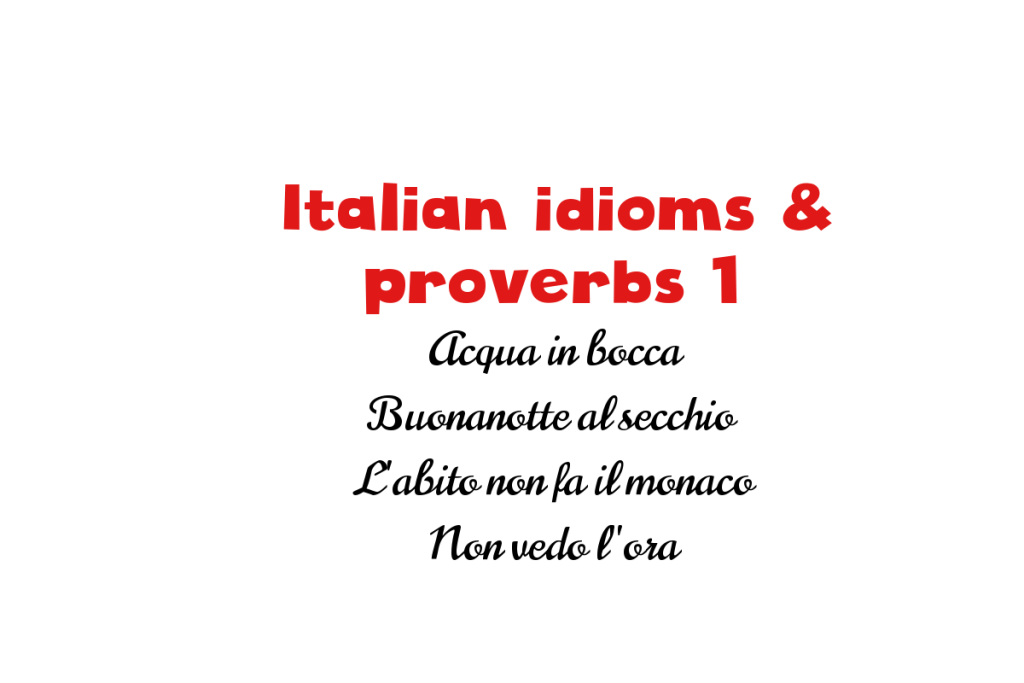 Italian idioms 1