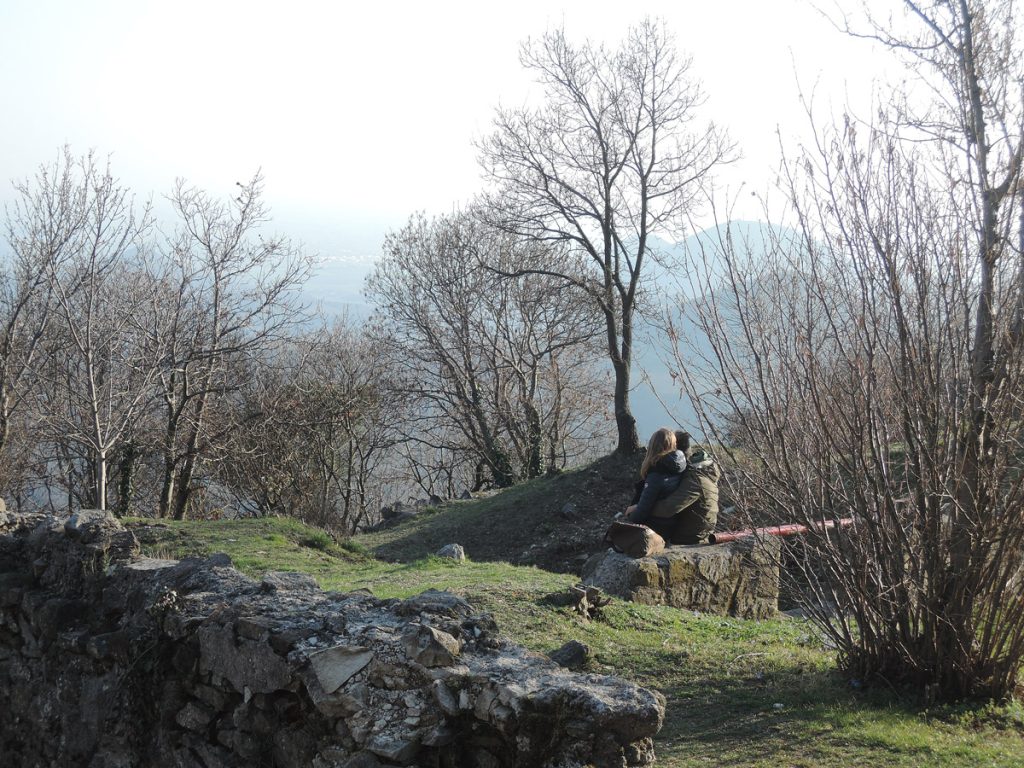 Lovely couple in front of the Euganean Hills panorama