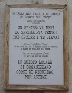 Poster outside a café
