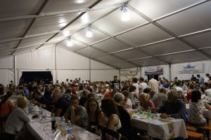 People eating at the Monterosso sagra