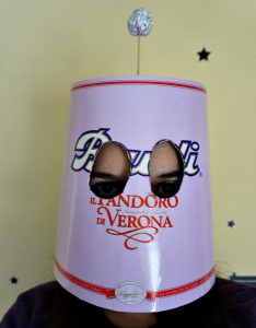 Me with a pandoro mask