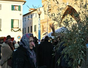 A beautiful lady dressed up as la Befana