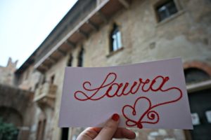 My name sewed at La Casa du Giulietta