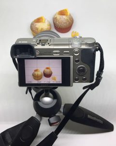 Orange muffins, photo taken with Manfrotto Pixi Evo 2