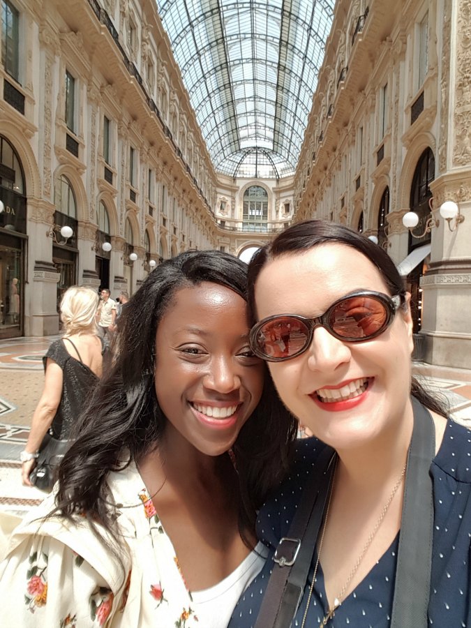 Thea and I in Milan - Doingitaly: small group tours in Italy