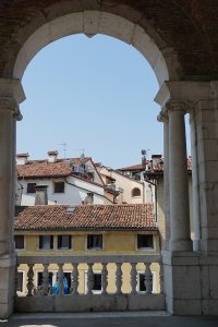 View of the rooftops from the Loggia