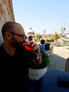 Matteo having a spritz