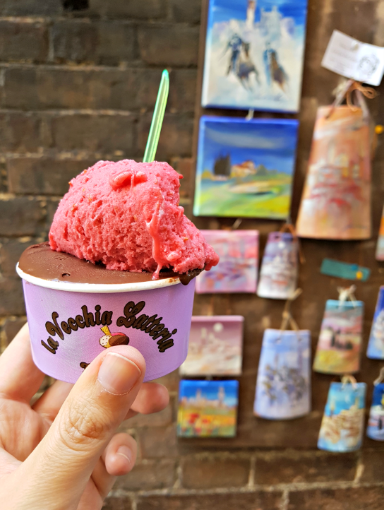 Gelato at La Vecchia Latteria