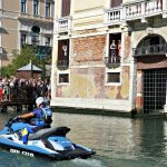 Policeman on watercraft