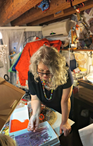 Marisa and her tutti frutti necklace