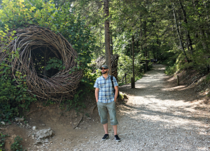 Matteo at the beginning of the trail