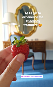 eating strawberries before my 5 senses treatment