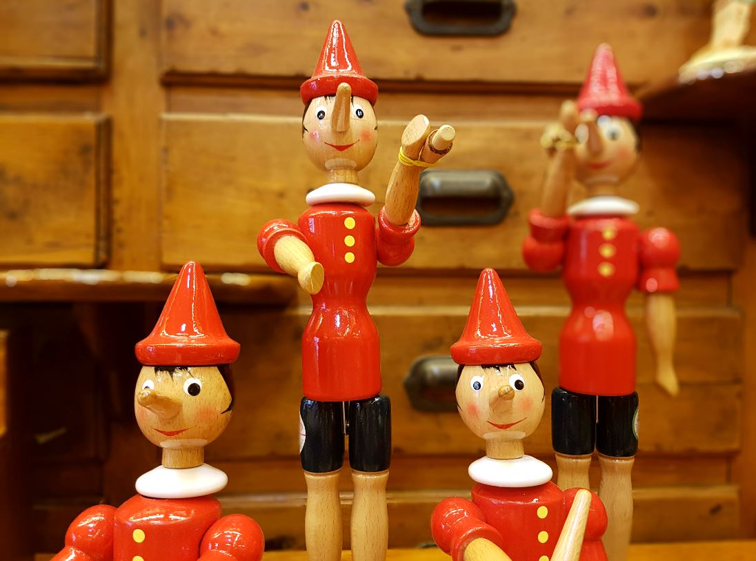 Bartolucci Florence, the realm of Pinocchio wooden toys