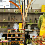 Asparagus products at the Treviso market
