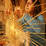 Antonella and her wickerwork