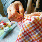 Embroiderer at work