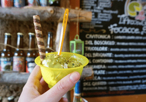 Ricotta gelato at L'Arco del Gusto