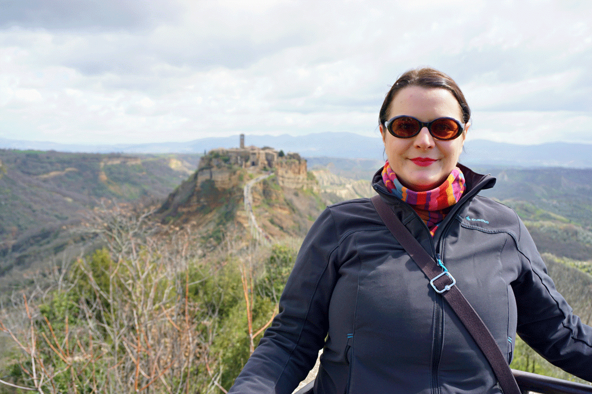 at the panoramic terrace of Bagnoregio