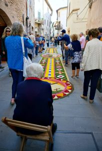 Woman guarding the infiorata