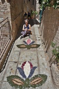 Flowers and I in Spello