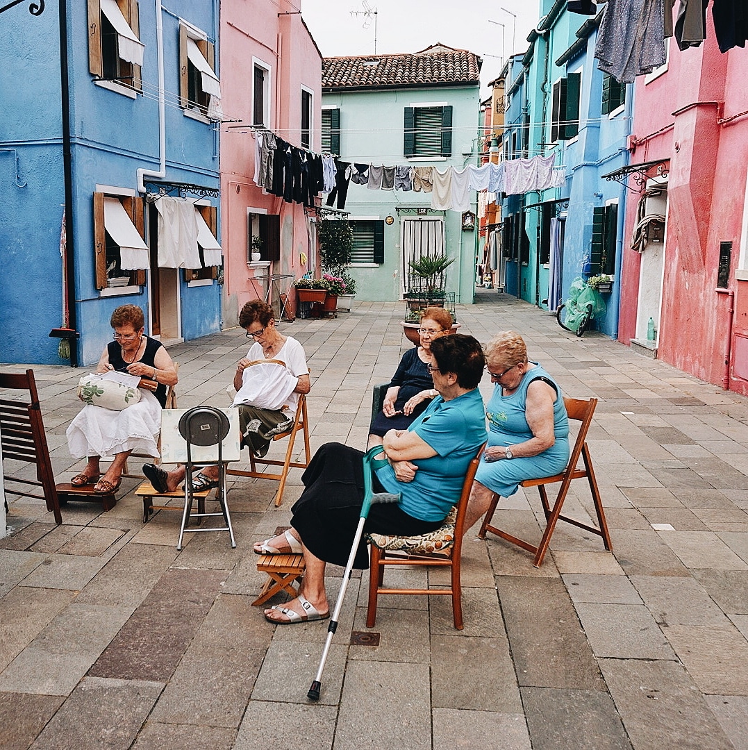 Ladies chatting in Burano