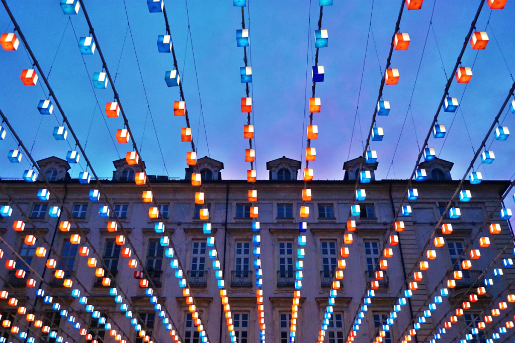 Daniel Buren's Flying Carpet