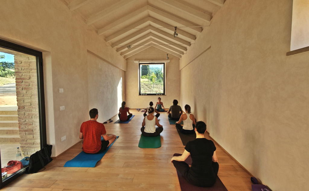 Yoga studio at Podere Trafonti