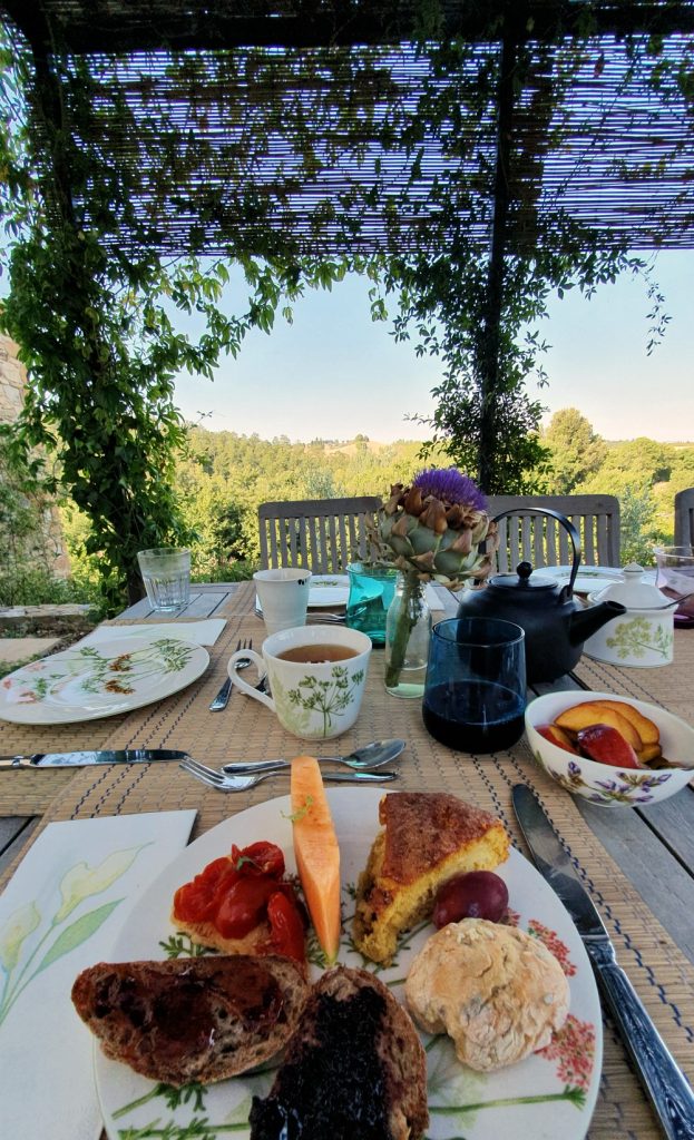 Breakfast time at Podere Trafonti