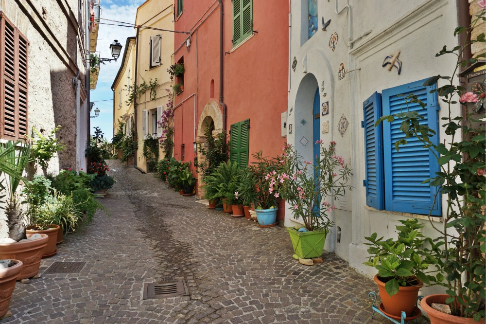 Quaint alley in Grottammare