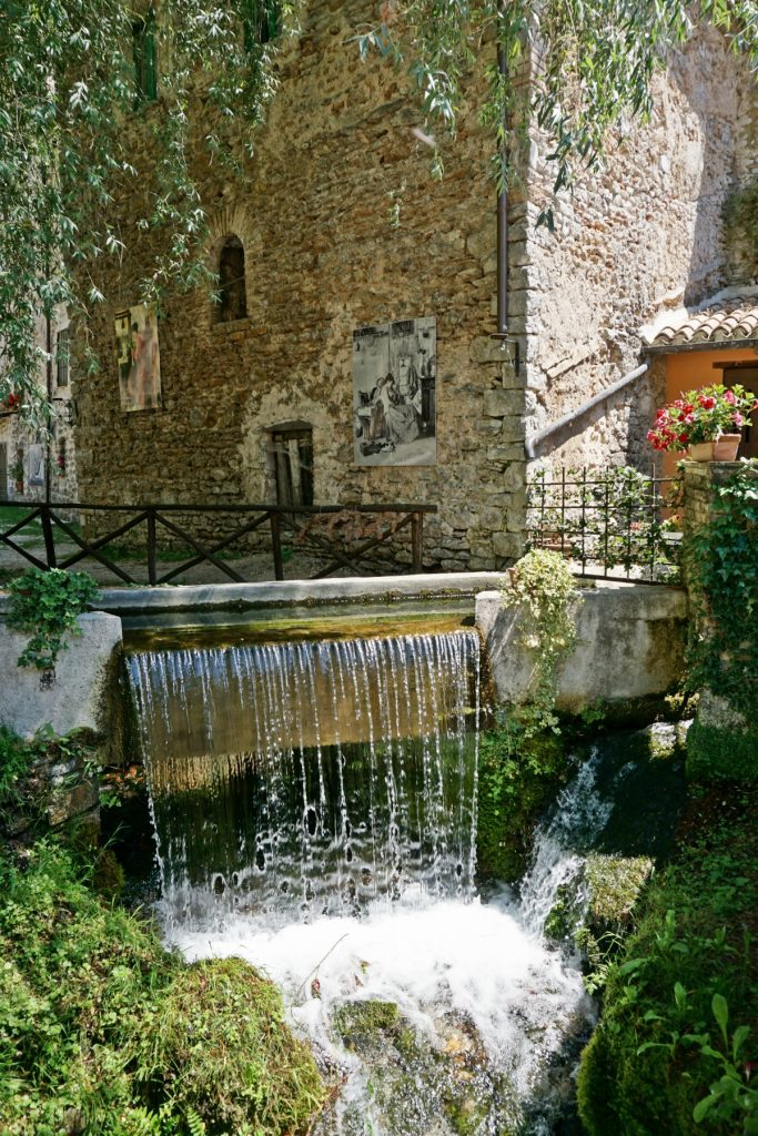 one of the small waterfalls