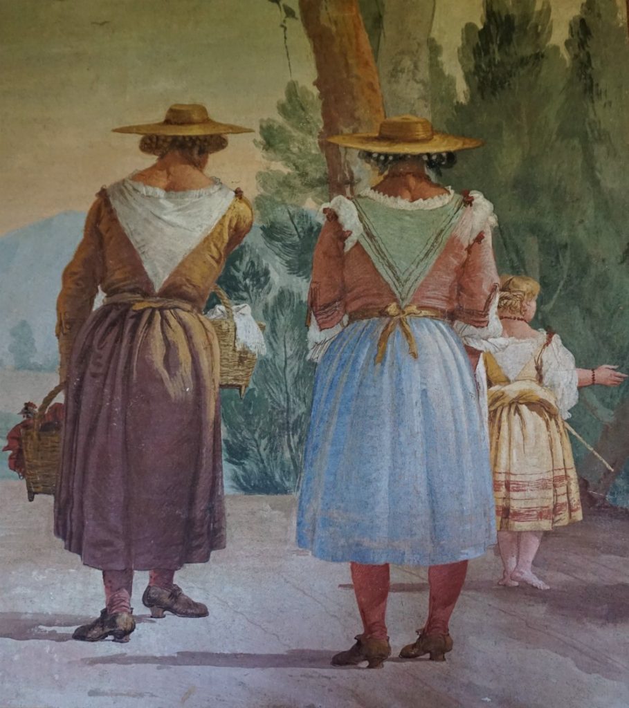 Paesants in Sunday dresses, Detail of a Guesthouse fresco