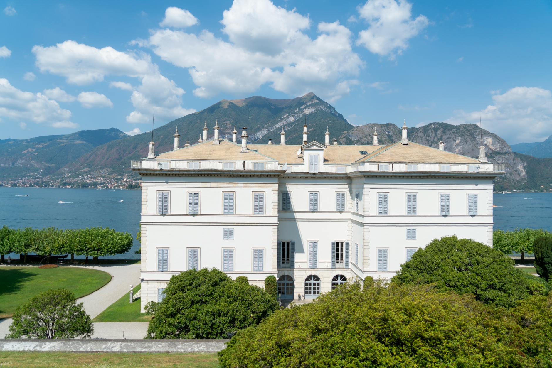 white mansion beside the river