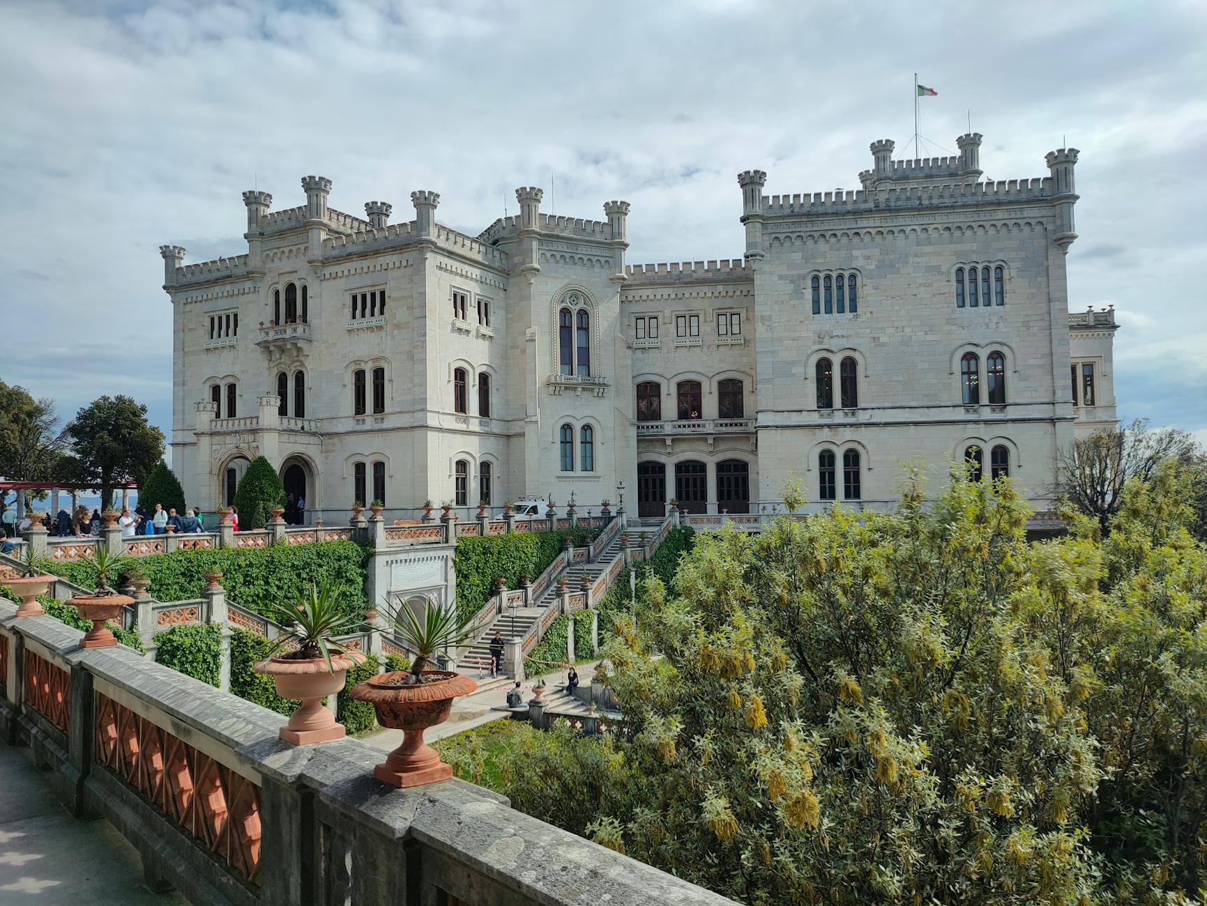 facade of the miramare castle trieste italy